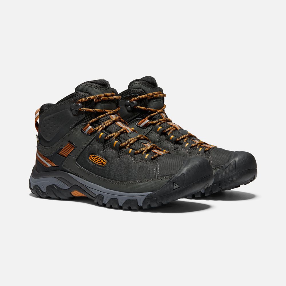 Keen Outdoor Bot Erkek Siyah/Altın - Targhee Exp Waterproof Mid - Türkiye NKHL23817